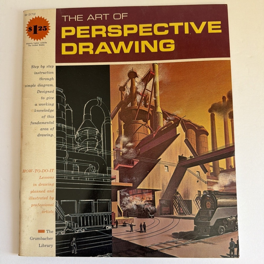 The Art of Perspective Drawing Grumbacher B-372 Instruction Book vintage